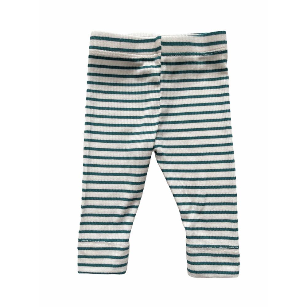 Childhoods Leggings In Aqua Stripe Size 3-6m